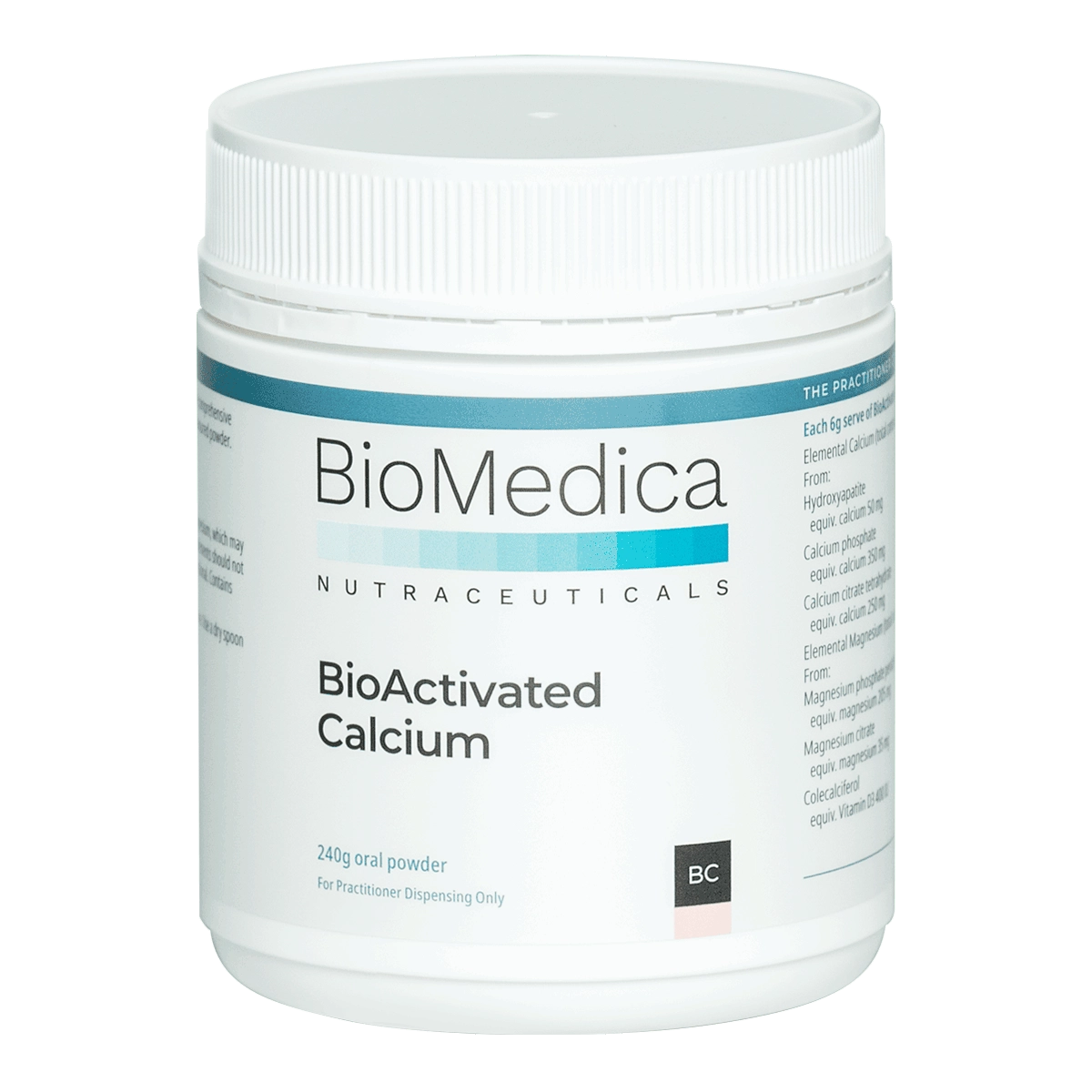 BioMedica BioActivated Calcium 240g Vanilla Bone Strength Collagen Joint Support Australia Health Potential