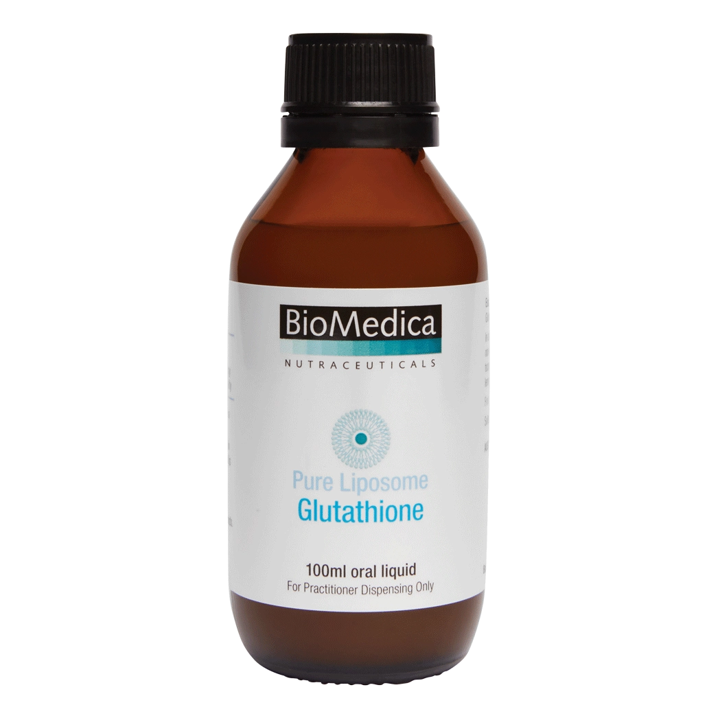 BioMedica Pure Liposome Glutathione 100mL Liposomal Glutathione Antioxidant Immune Liver Support Australia Health Potential