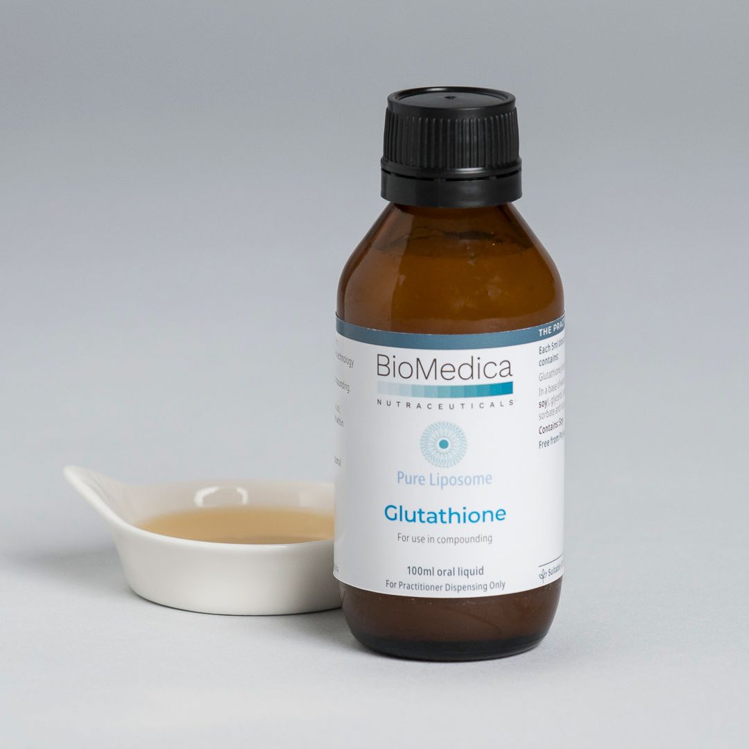 BioMedica Pure Liposome Glutathione 100mL Vegan PEG Free Liposomal Glutathione Liquid Australia Health Potential