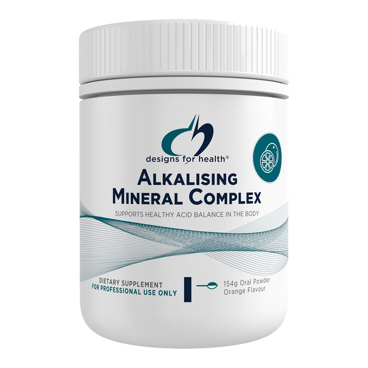 Designs for Health Alkalising Mineral Complex 154g Orange pH Balance Bone Electrolyte Cardiovascular Support Australia Health Potential