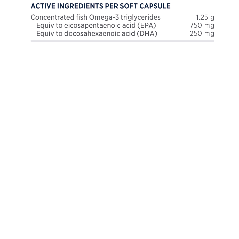 Designs for Health OmegAvail 1250 120 caps VivoMega EPA DHA Omega3 Ingredients Panel Australia Health Potential