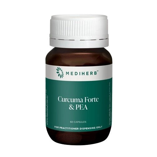 MediHerb Curcuma Forte PEA Capsules PEA Palmidrol CurQfenE40 Turmeric Pain Relief Inflammation Antioxidant Australia Health Potential