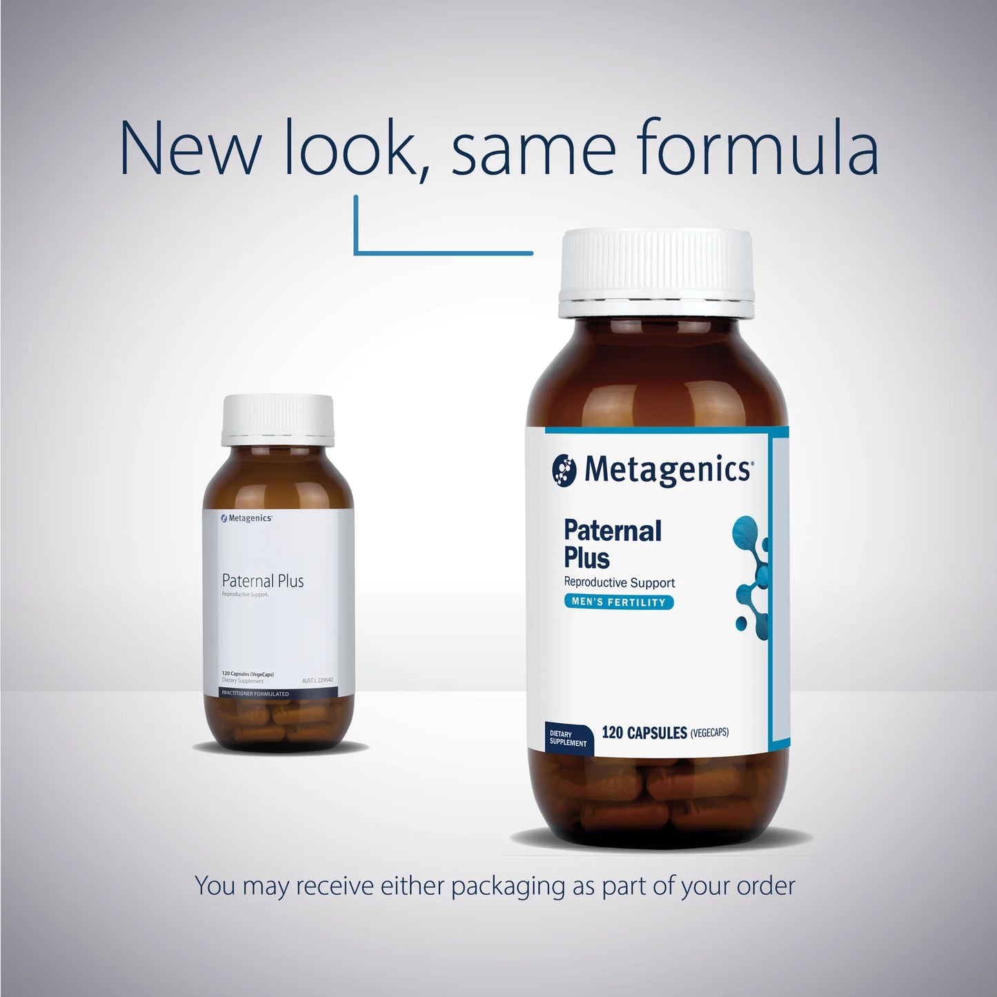Metagenics Paternal Plus new look same formula selenium zinc Tribulus sperm health male fertility Australia Health Potential