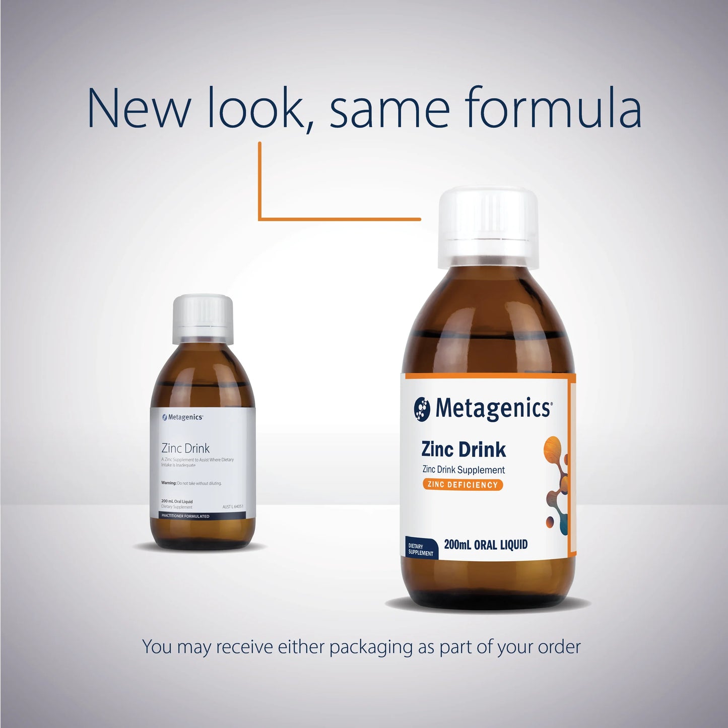 Metagenics Zinc Drink ingredients panel zinc sulfate magnesium chloride B6 liquid immune function T-lymphocyte zinc deficiency Australia Health Potential