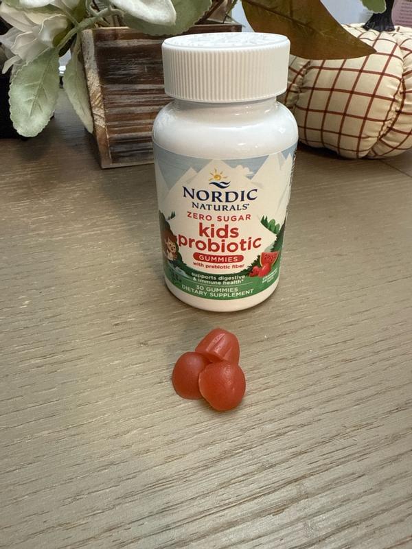 Nordic Naturals Kids Probiotic Gummies lifestyle 2 Bacillus coagulans prebiotic gut microbiome kids ages 3 plus berry gummy Australia Health Potential