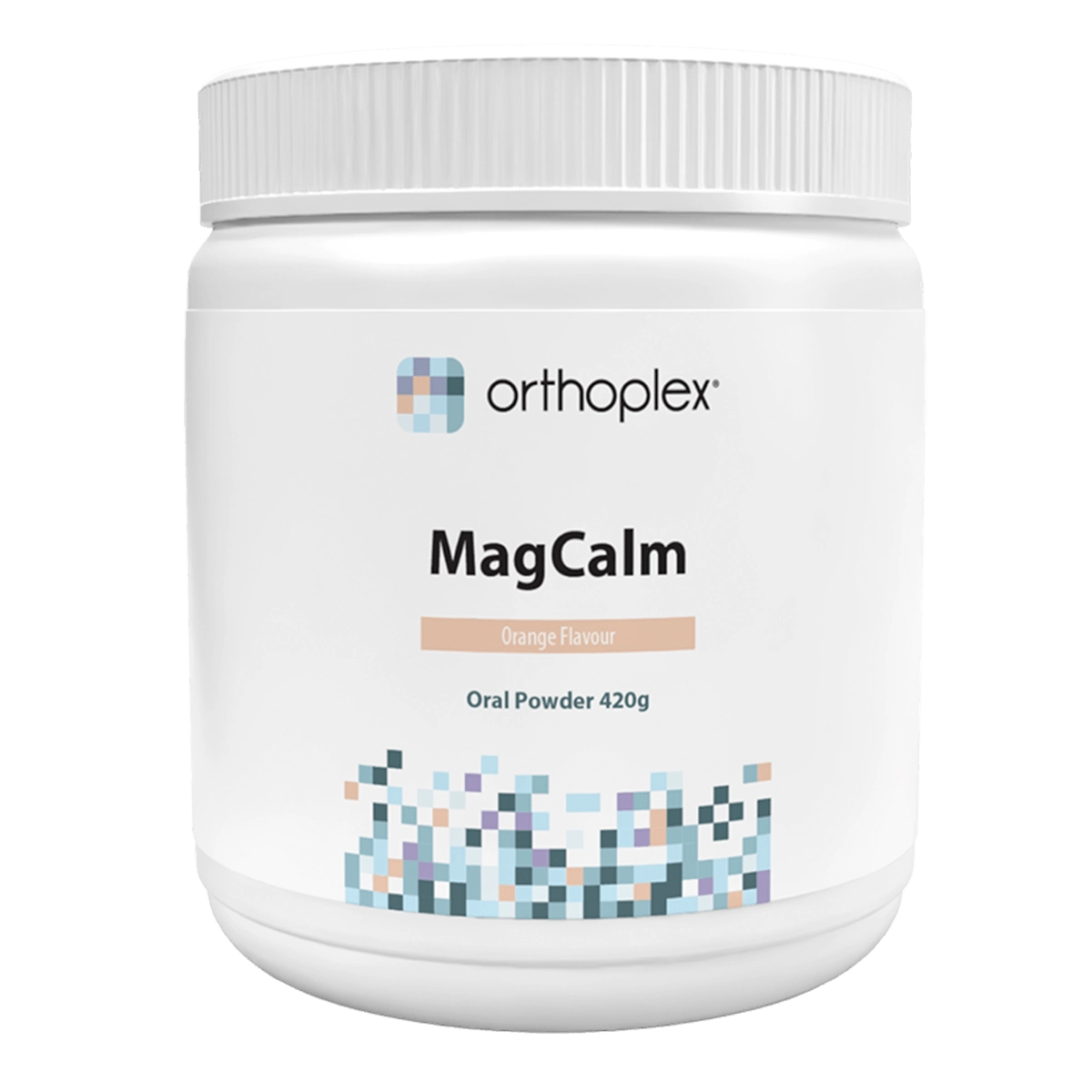Orthoplex MagCalm 420g orange powder magnesium glycinate taurine glycine passionflower lemon balm nervous system sleep support anxiety relief stress relief calming powder Australia Health Potential