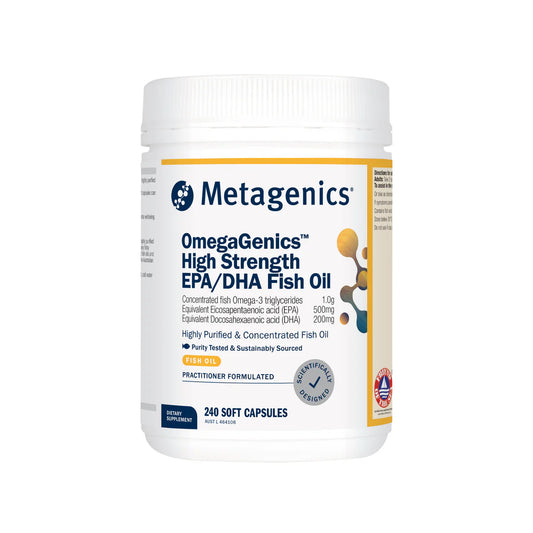 Metagenics OmegaGenics™ High Strength EPA/DHA Fish Oil 240 capsules