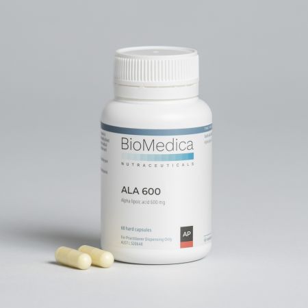 BioMedica ALA 600 60 caps High Dose Alpha Lipoic Acid Antioxidant Capsules Australia Health Potential
