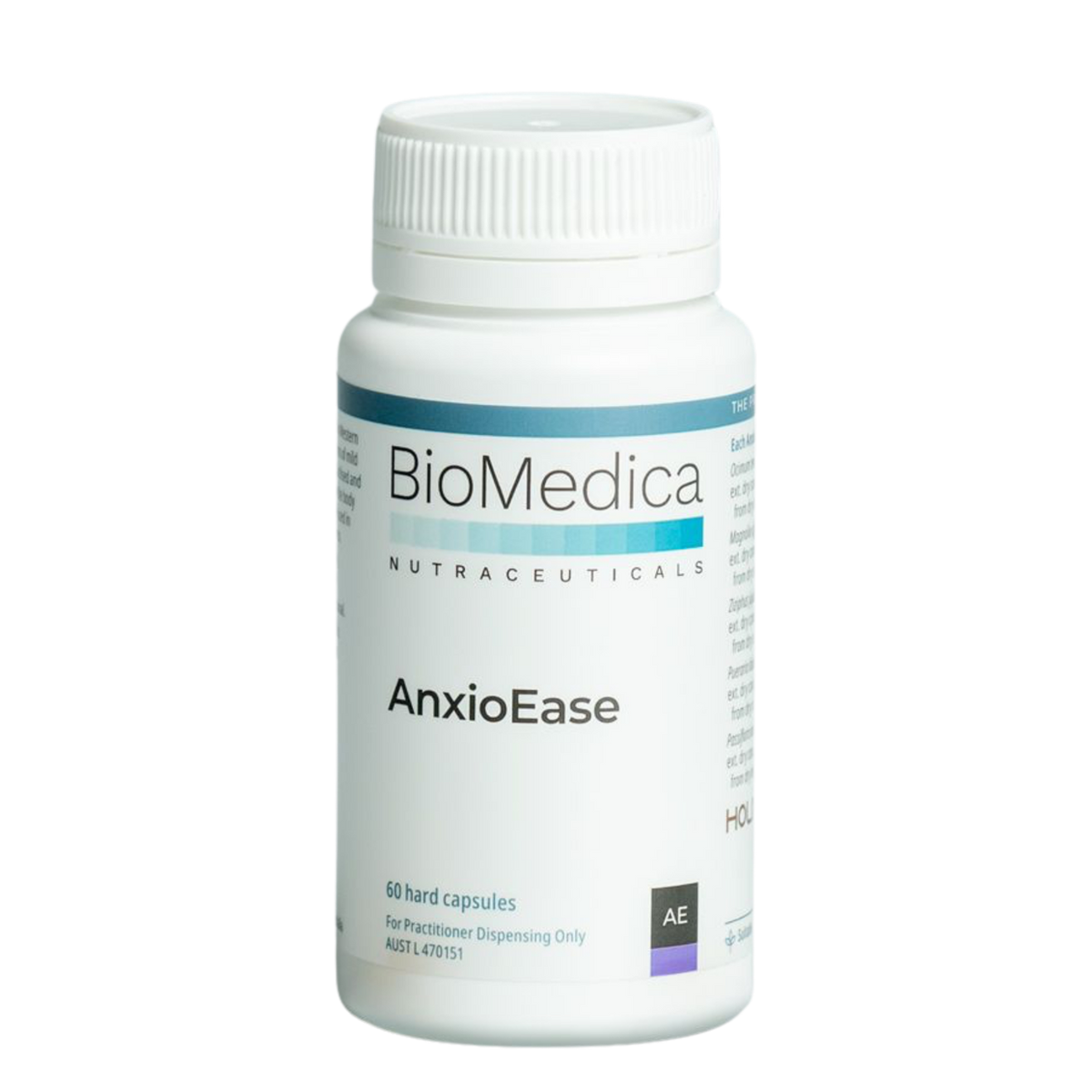 BioMedica AnxioEase 60 caps Stress Anxiety Nervous System Calm Support Australia Health Potential