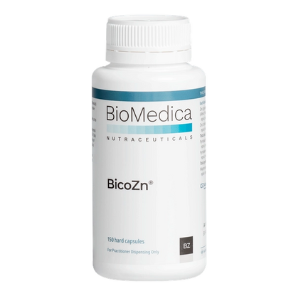 BioMedica BicoZn 150 caps Zinc Immune Skin Reproductive Neurotransmitter Support Australia Health Potential