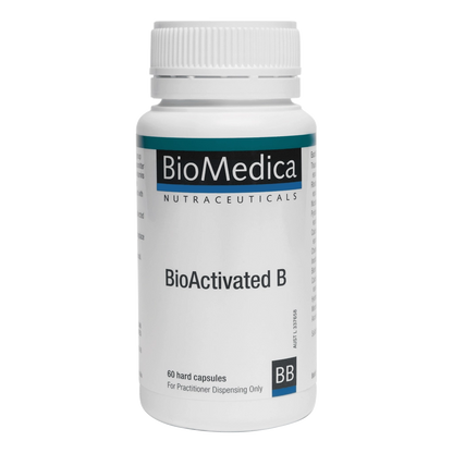 BioMedica BioActivated B 60 caps Activated B Vitamins Folate Energy Nervous System Support Australia Health Potential