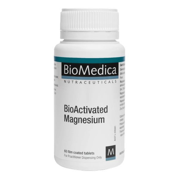 BioMedica BioActivated Magnesium 60 tabs Sleep Muscle Cardiovascular Nervous System Support Australia Health Potential
