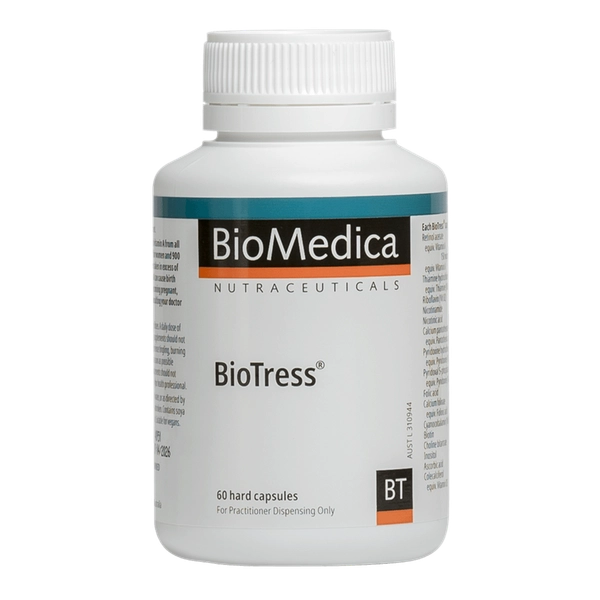 BioMedica BioTress 60 caps Multinutrient Energy Stress Nervous System Support Australia Health Potential