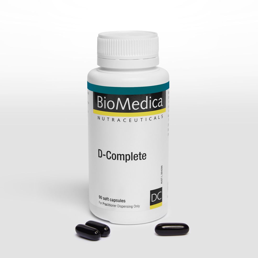 BioMedica D-Complete 90 caps Vitamin D3 Olive Oil Magnesium Zinc Softgel Australia Health Potential