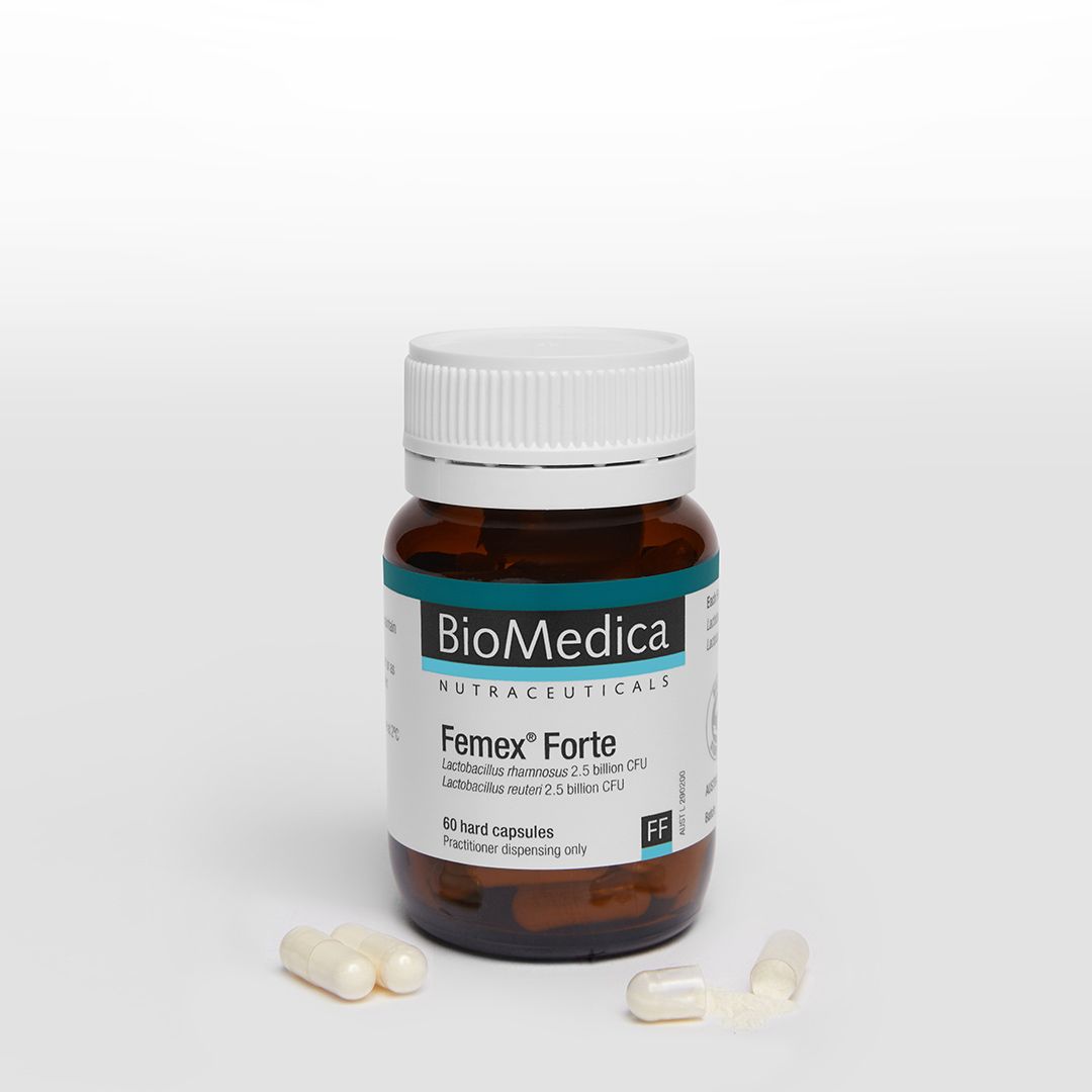 BioMedica Femex Forte 60 caps Lactobacillus GR1 RC14 Womens Probiotic Capsules Australia Health Potential