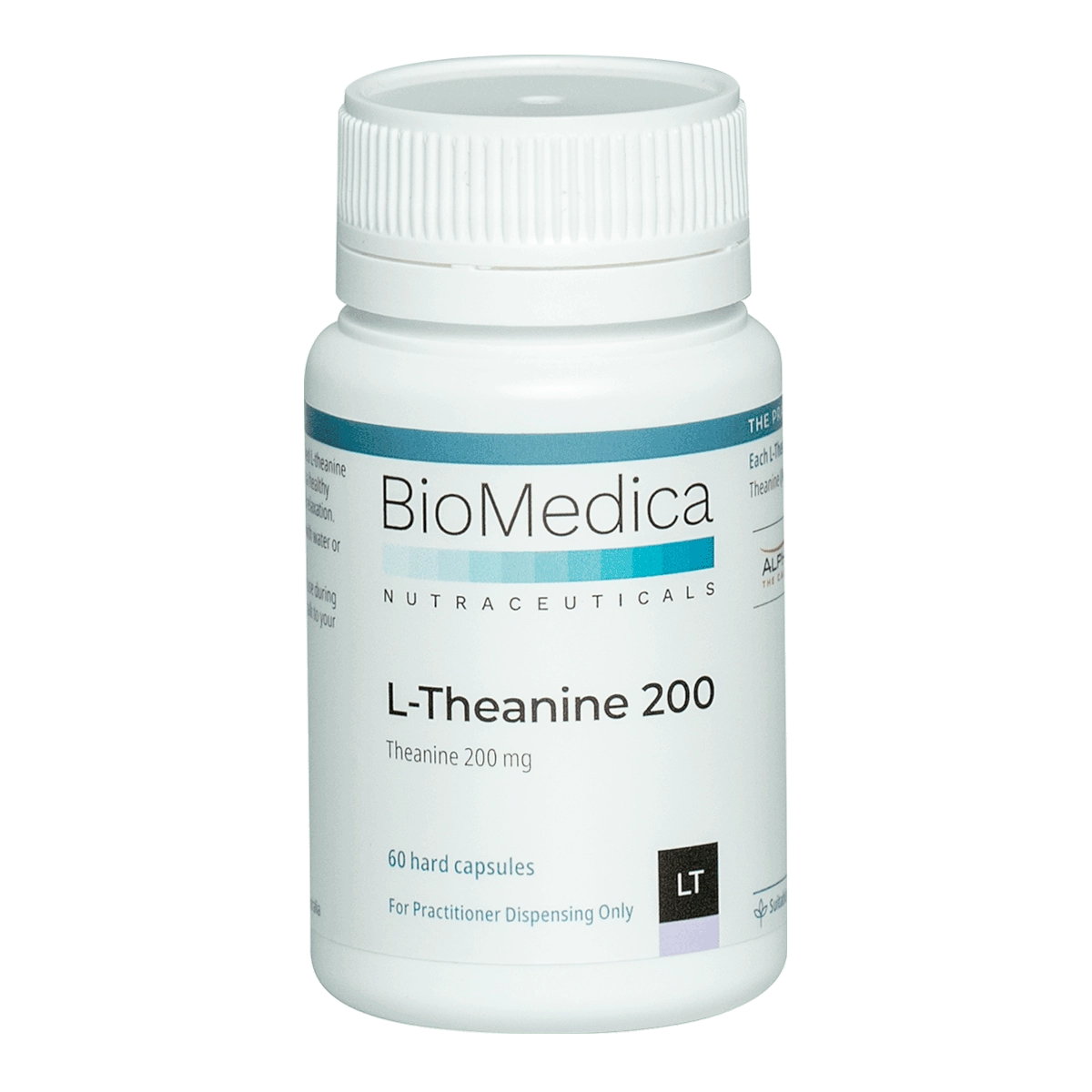 BioMedica L-Theanine 200 60 caps AlphaWave L-Theanine Small Capsule Mental Focus Australia Mental Focus Stress Emotional Wellbeing Support Australia Health Potential