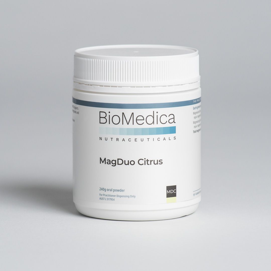 BioMedica MagDuo Citrus 240g Magnesium Muscle Sleep Energy Nervous System Support Australia Health Potential
