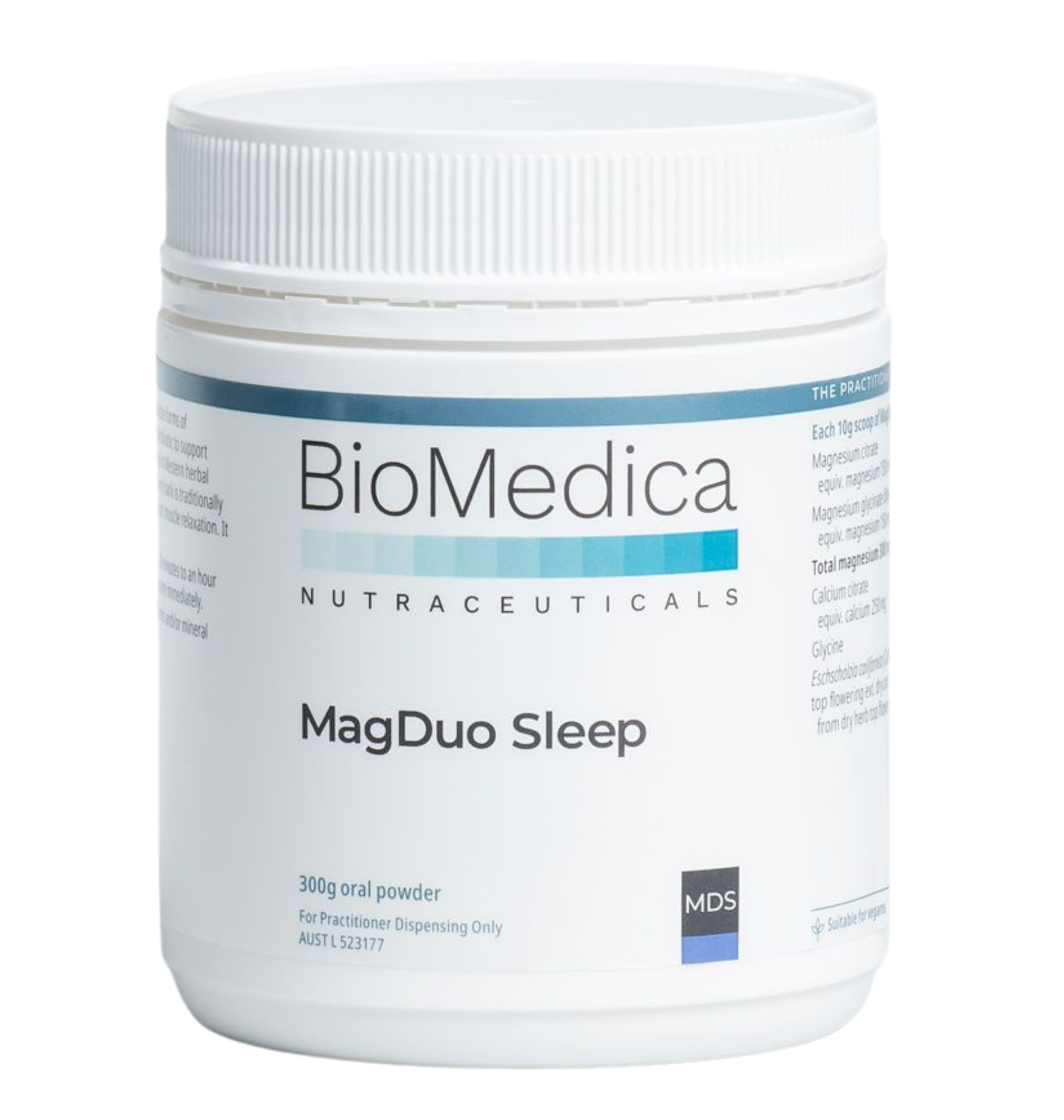 BioMedica MagDuo Sleep 300g Pine Lime Powder Magnesium Glycine Skullcap California Poppy Cramp Bark Sleep Relief Australia Health Potential