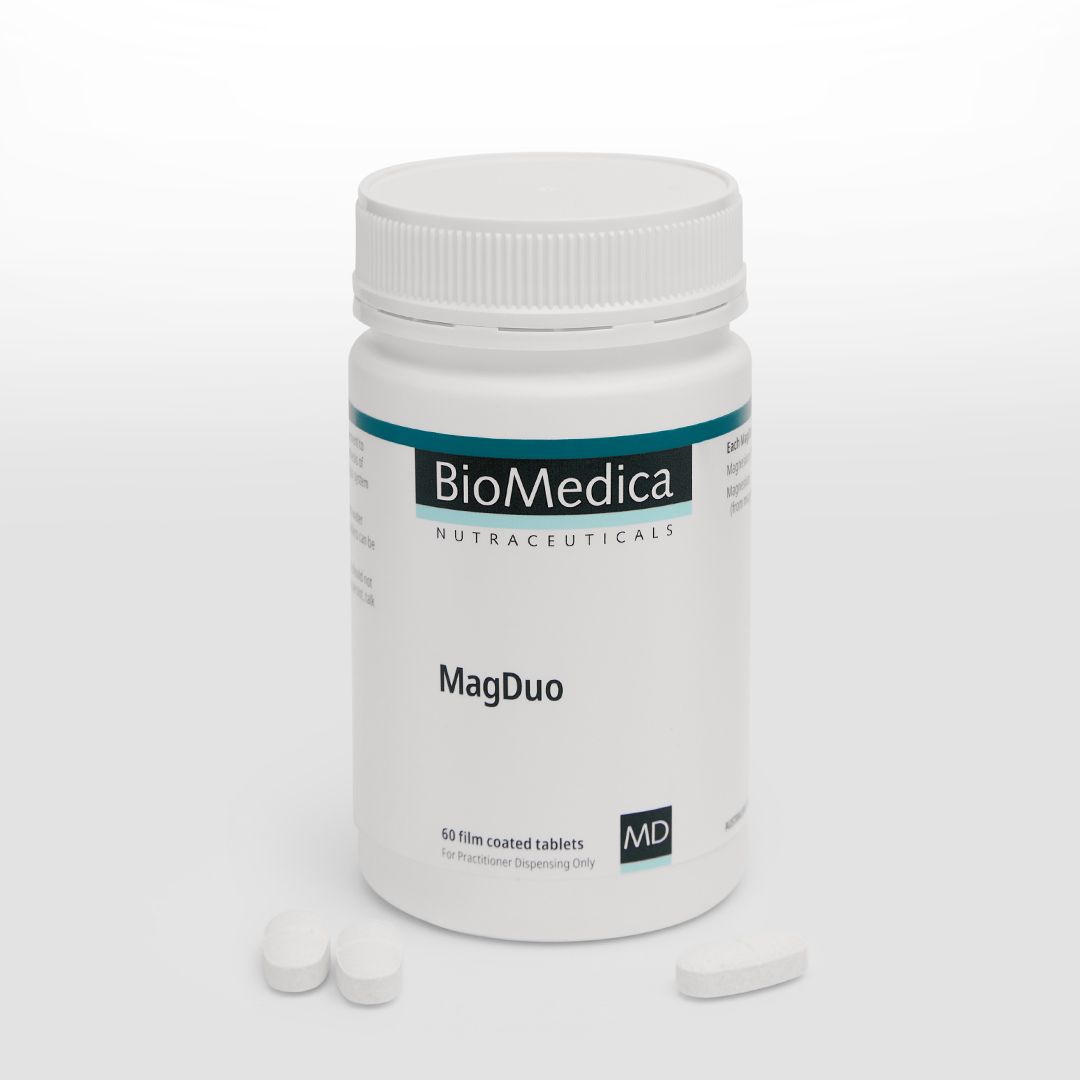 BioMedica MagDuo 120 tabs Dual Form Magnesium Citrate Glycinate High Dose Tablets Australia Health Potential