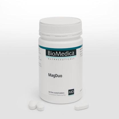BioMedica MagDuo 120 tabs Dual Form Magnesium Citrate Glycinate High Dose Tablets Australia Health Potential