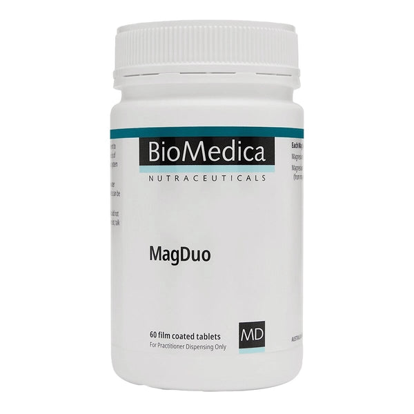 BioMedica MagDuo 120 tabs Magnesium Muscle Relaxation Energy Nervous System Support Australia Health Potential