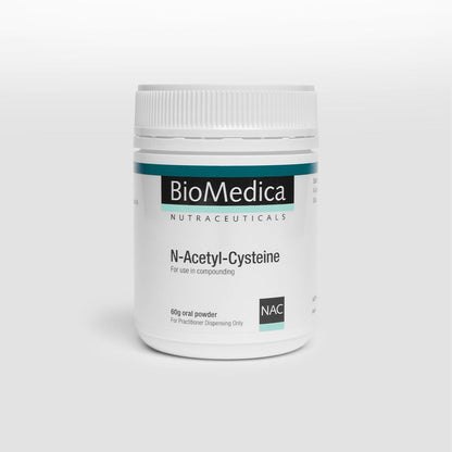 BioMedica N-Acetyl-Cysteine 60g Unflavoured NAC Glutathione Antioxidant Immune Support Australia Health Potential
