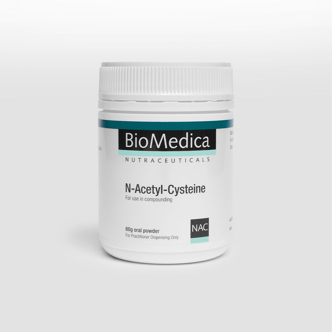 BioMedica N-Acetyl-Cysteine 60g Unflavoured Vegan NAC Glutathione Antioxidant Immune Support Pure Glutathione Precursor Australia Health Potential