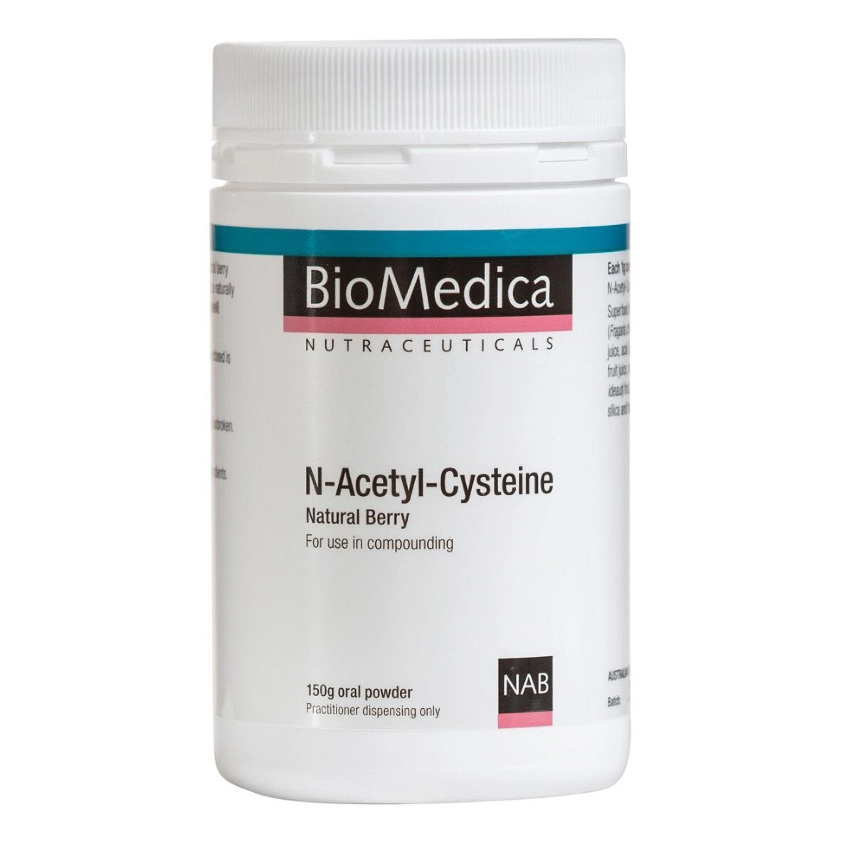 BioMedica N-Acetyl-Cysteine Berry 150g NAC Glutathione Antioxidant Pure NAC Superfood Berry Glutathione Powder Support Australia Health Potential