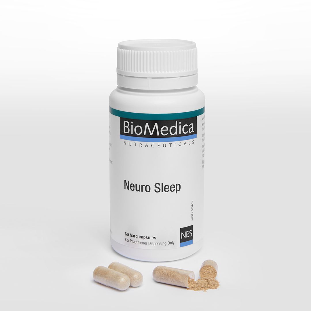 BioMedica Neuro Sleep 60 caps Valerian Hops Passionflower Magnesium Sleep Capsules Australia Health Potential