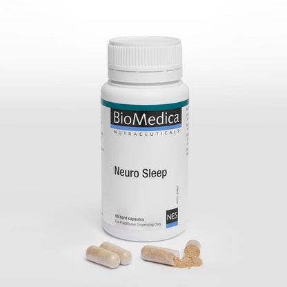 BioMedica Neuro Sleep 60 caps Valerian Hops Passionflower Magnesium Sleep Capsules Australia Health Potential