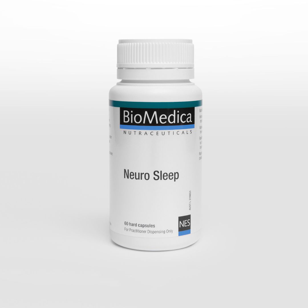 BioMedica Neuro Sleep 60 caps hops valerian passionflower magnesium sleep support nervous tension sleeplessness natural sleep Australia Health Potential