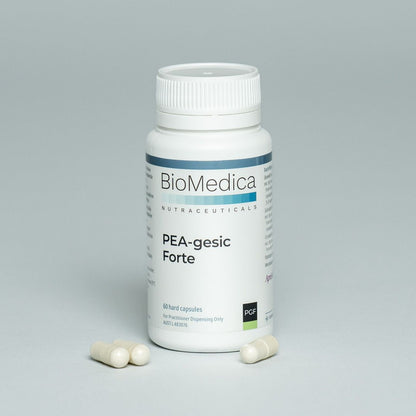 BioMedica PEA-gesic Forte 60 caps PEA Boswellia White Willow Pain Relief Capsules Australia Health Potential