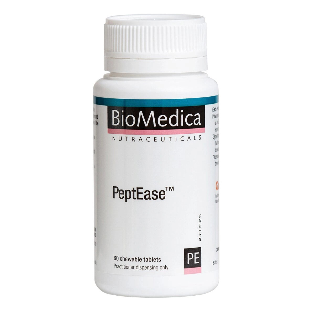 BioMedica PeptEase 60 tabs Heartburn Dyspepsia Gut Mucosal Relief Australia Health Potential