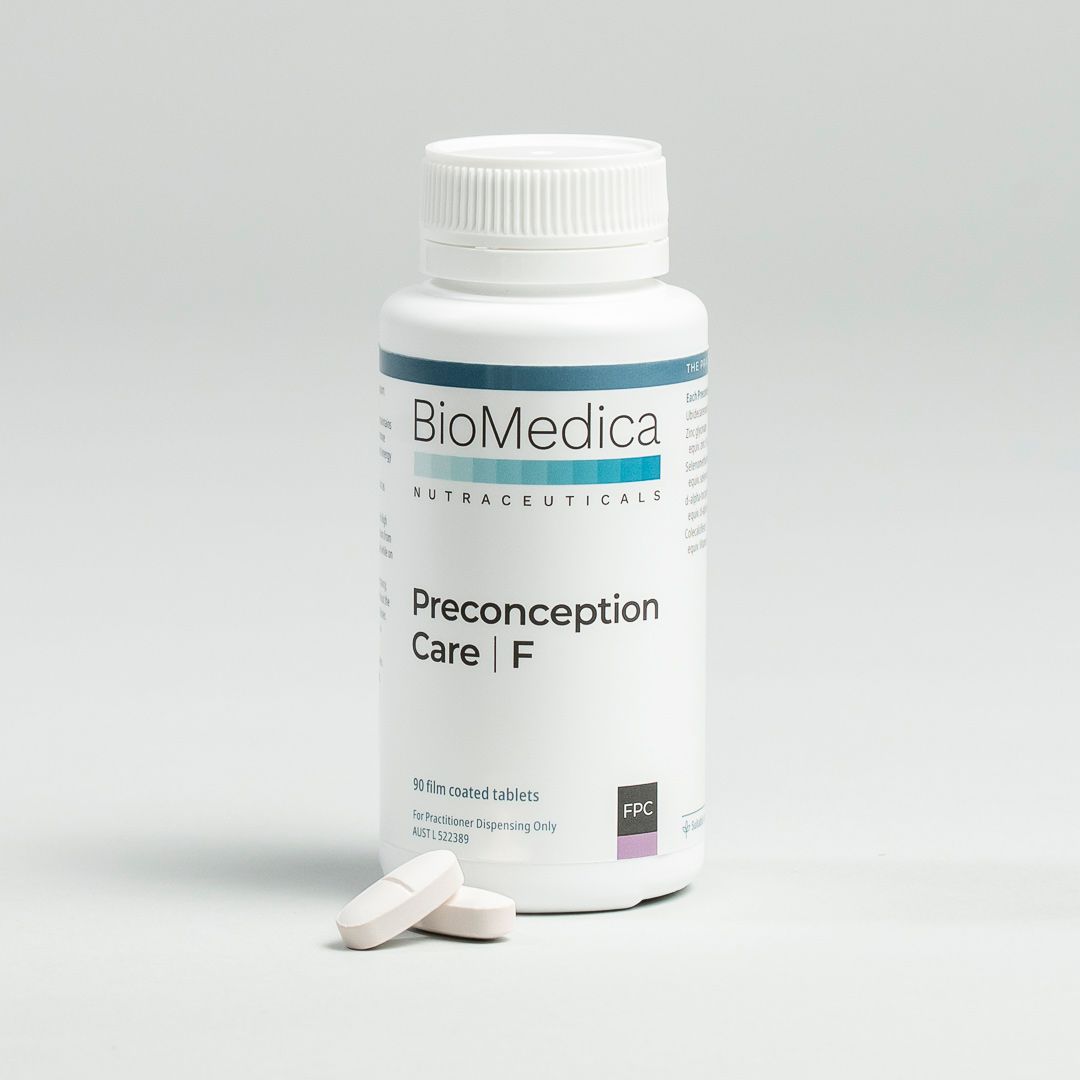 BioMedica Preconception Care F 90 tabs CoQ10 Zinc Selenium Female Preconception Tablets Australia Health Potential