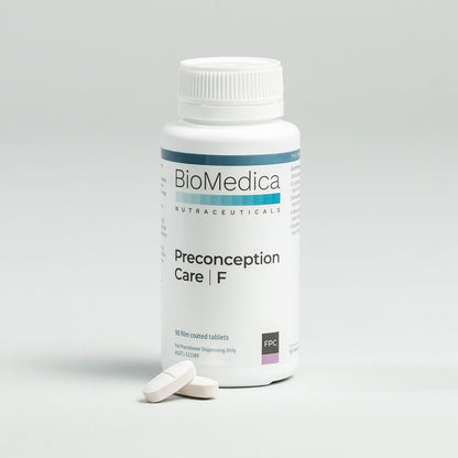 BioMedica Preconception Care F 90 tabs CoQ10 Zinc Selenium Female Preconception Tablets Australia Health Potential