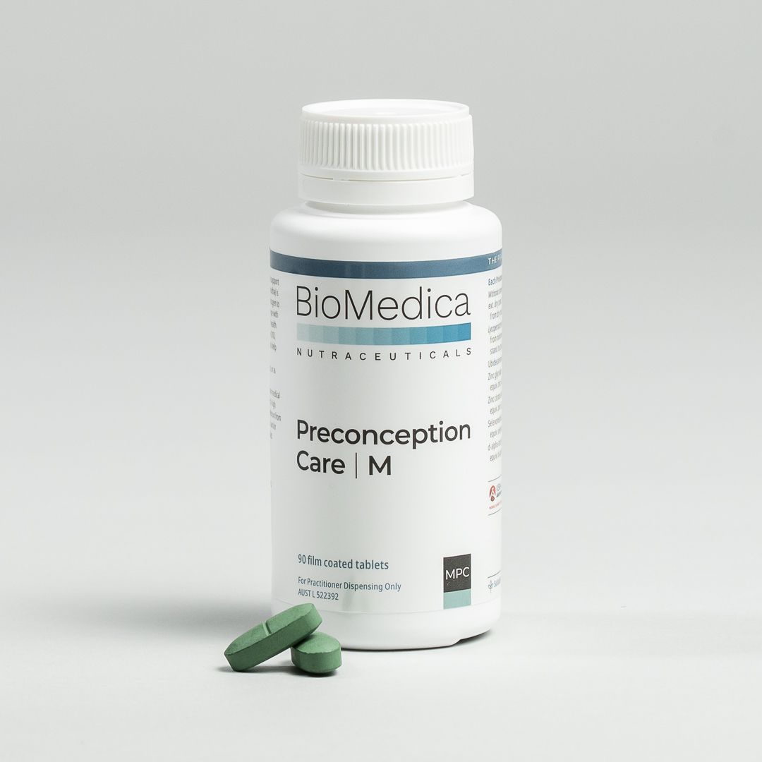 BioMedica Preconception Care M 90 tabs KSM66 Ashwagandha CoQ10 Zinc Male Preconception Tablets Australia Health Potential