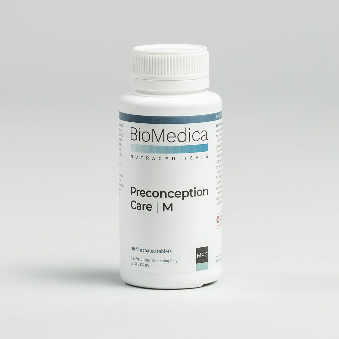 BioMedica Preconception Care M 90 tabs Male Preconception Sperm Testosterone Antioxidant Support male fertility supplement practitioner only Australia Health Potential