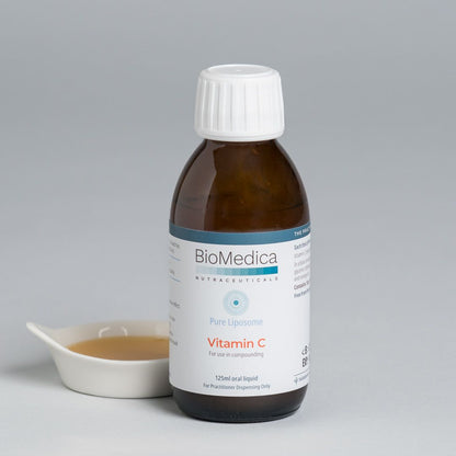 BioMedica Pure Liposome Vitamin C 125mL Vegan PEG Free Liposomal Vitamin C Citrus Liquid Australia Health Potential