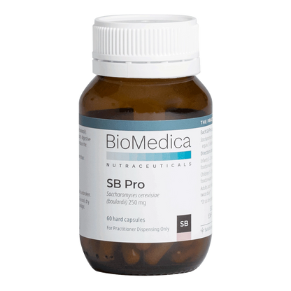 BioMedica SB Pro 60 caps Lactose Free Saccharomyces Boulardii Travel Probiotic room temperature Probiotic Digestive Bowel Immune Support Australia Health Potential