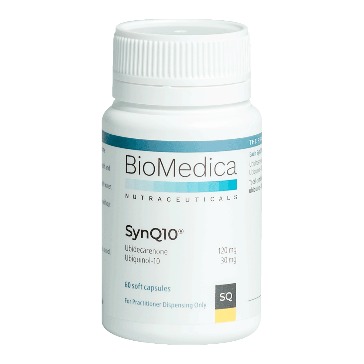 BioMedica SynQ10 60 caps Dual Form CoQ10 Ubiquinol Ubiquinone Rice Bran Oil Energy Cardiovascular Antioxidant Australia Health Potential