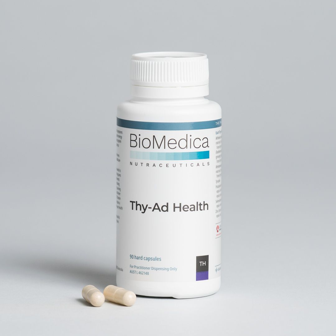 BioMedica Thy-Ad Health 90 caps KSM66 Ashwagandha Thyroid Adrenal B Vitamin Capsules Australia Health Potential