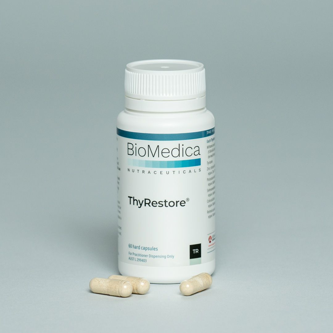 BioMedica ThyRestore 60 caps KSM66 Ashwagandha Iodine Selenium Thyroid Capsules Australia Health Potential