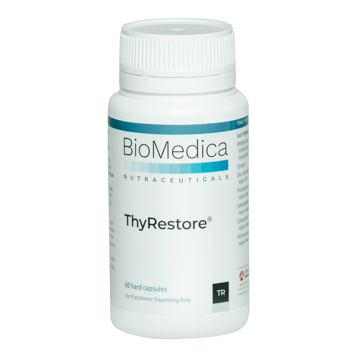 BioMedica ThyRestore 60 caps KSM66 Ashwagandha Iodine Selenium Thyroid Function Hormone Immune Antioxidant Support Australia Health Potential