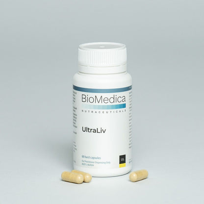 BioMedica UltraLiv 60 caps St Marys Thistle Dandelion Choline Liver Detox Capsules Australia Health Potential