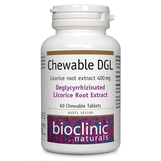 Bioclinic Naturals Chewable DGL 60 tablets