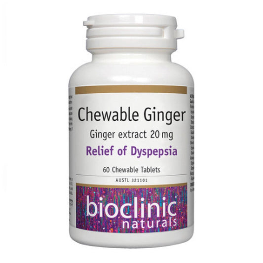 Bioclinic Naturals Chewable Ginger 60 tablets