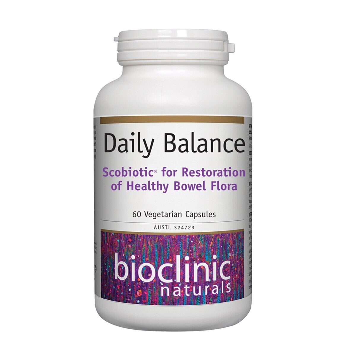 Bioclinic Naturals Daily Balance 60 VegeCaps Scobiotic probiotic gut health bowel flora immune antibiotic recovery Australia Health Potential