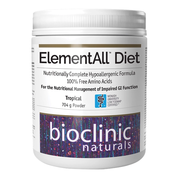 Bioclinic Naturals ElementAll Diet 704g tropical powder elemental diet gut repair hypoallergenic free form amino acids SIBO Australia Health Potential