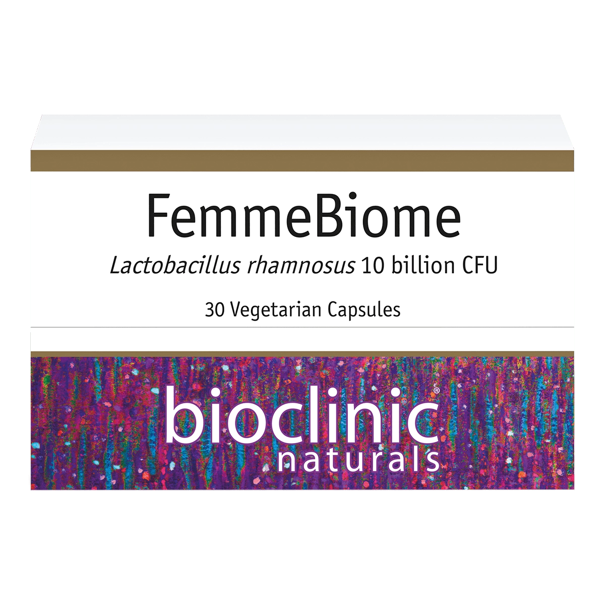 Bioclinic Naturals FemmeBiome 30 VegeCaps patented probiotic vaginal microbiome BV relief vaginal pH discharge Australia Health Potential