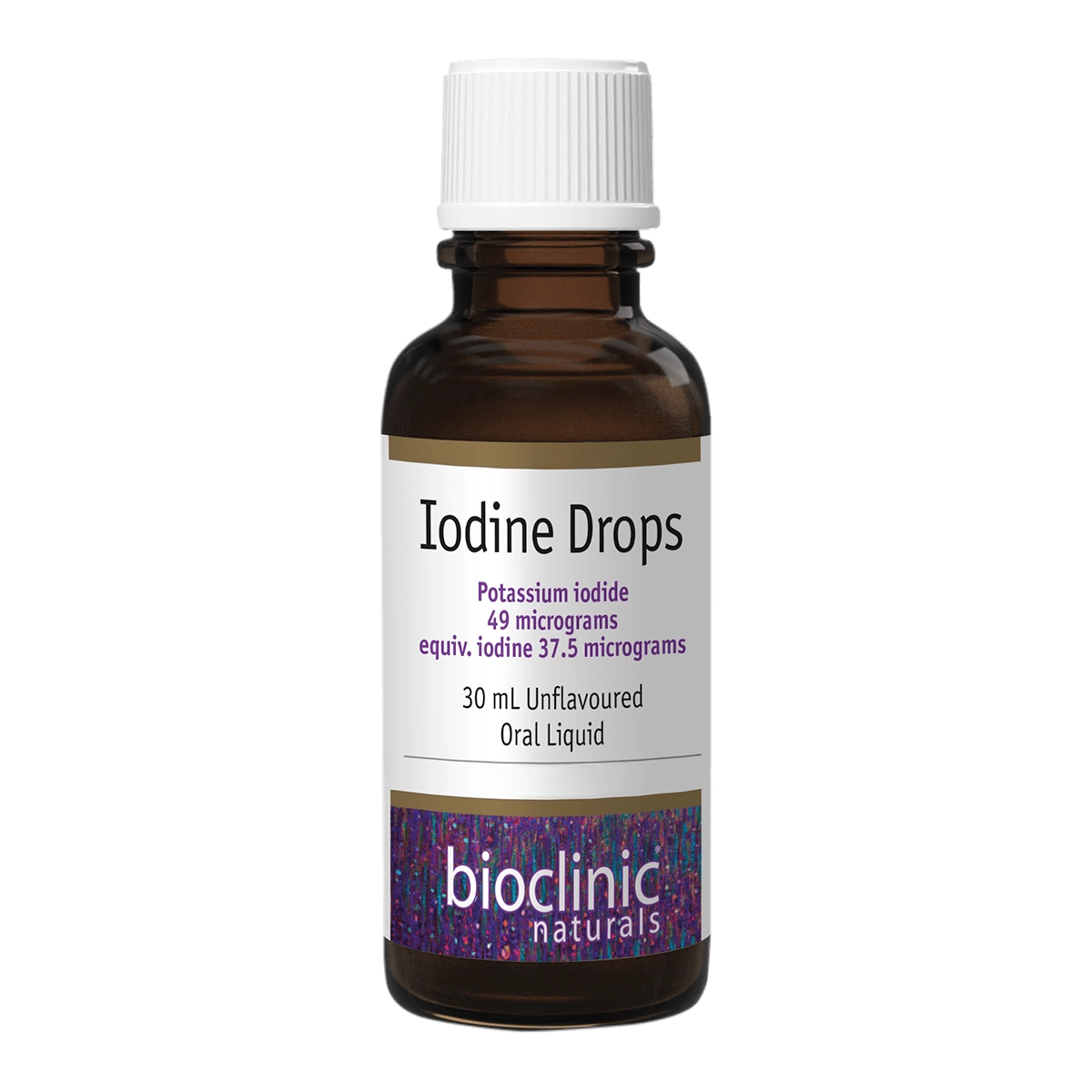Bioclinic Naturals Iodine Drops 30mL unflavoured liquid iodine thyroid health pregnancy breastfeeding children metabolism Australia Health Potentia